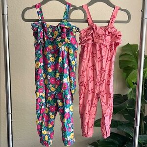Floral and Star Print Kids Jumpsuit Set